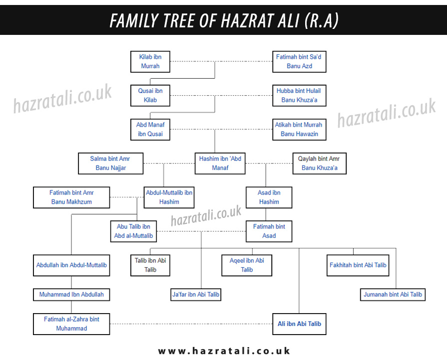 hazrat ali family tree