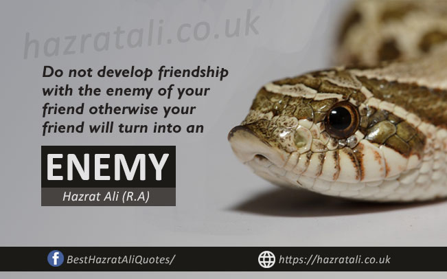 Hazrat Ali Quotes about enemy